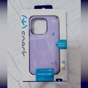 Speck Presidio2 Grip with MagSafe Case - Spring Purple - iPhone 14 Pro
